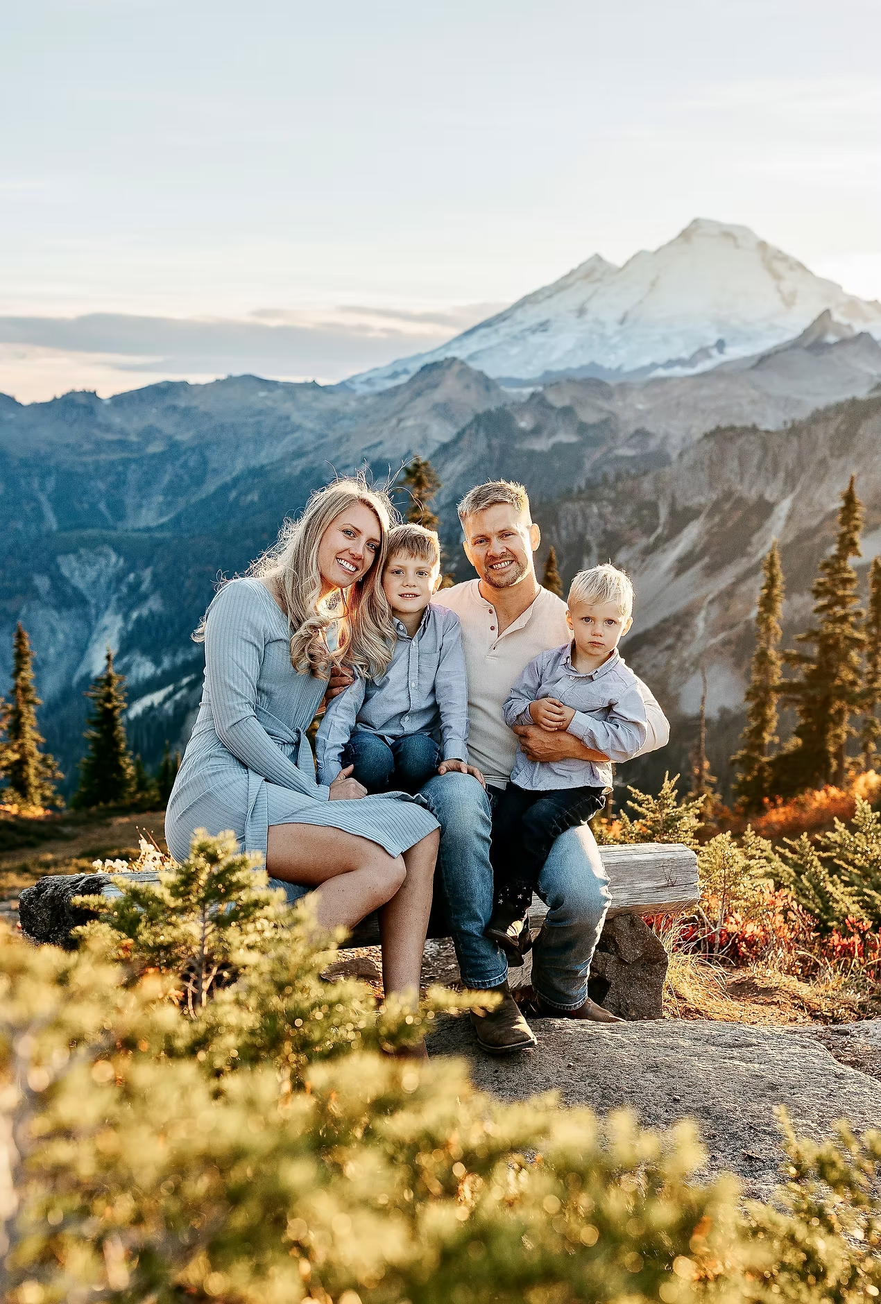 Puget sound excavating founder with his family